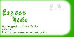 eszter mike business card